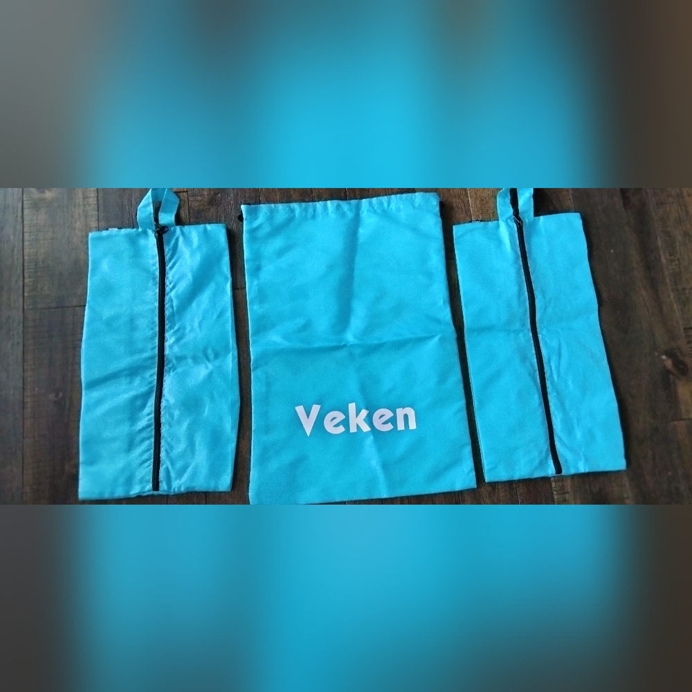 Veken Blue Garment Storage Bags - Set of 3